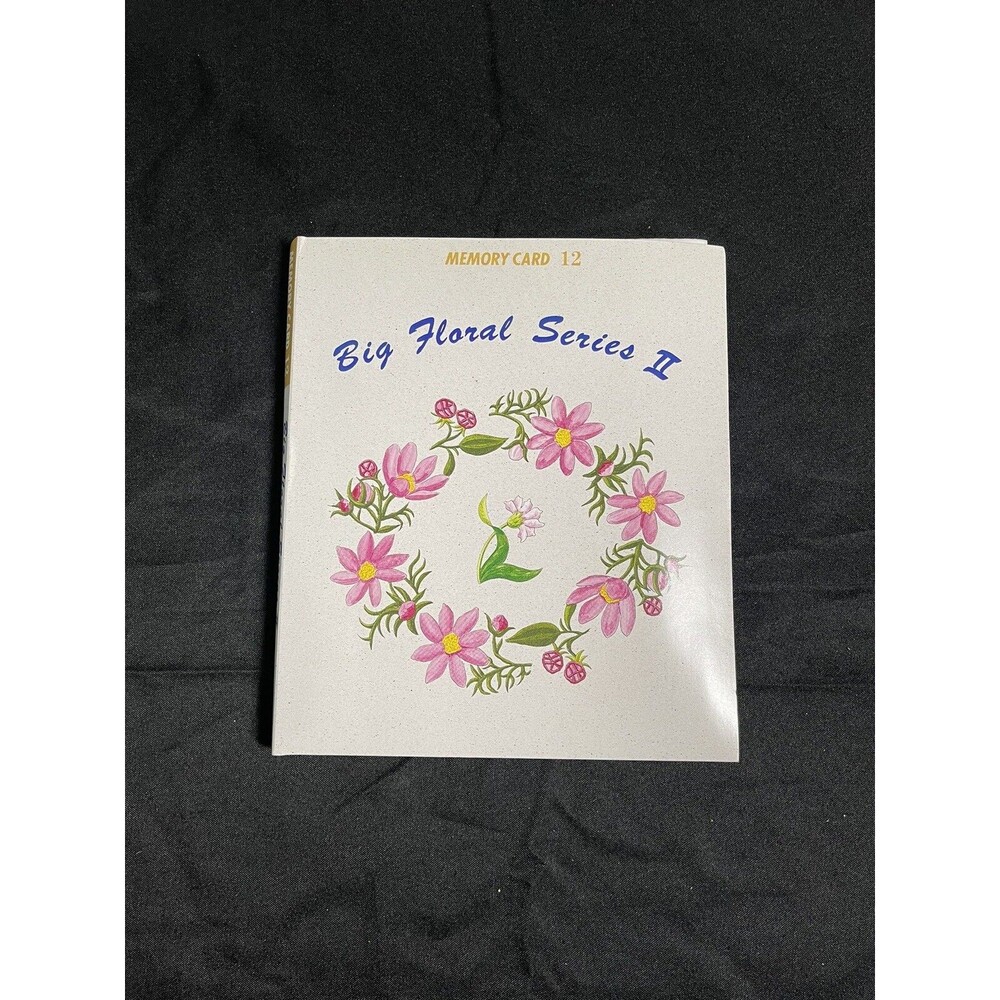 Janome Design Series New Memory Card 12 Big Floral Series II Complete Templates